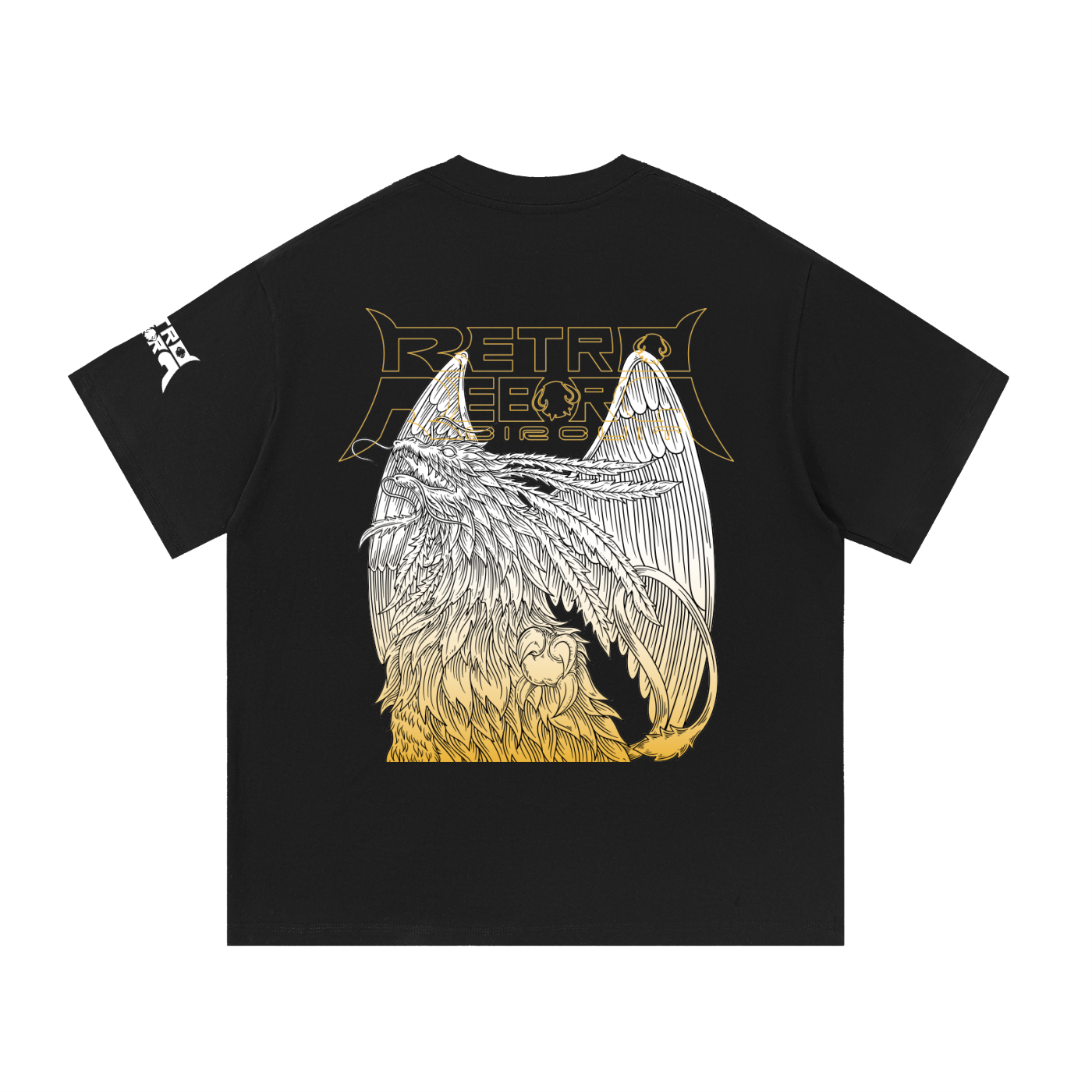Honorable Dragon/Retro Reborn Sleeve Design T-Shirt