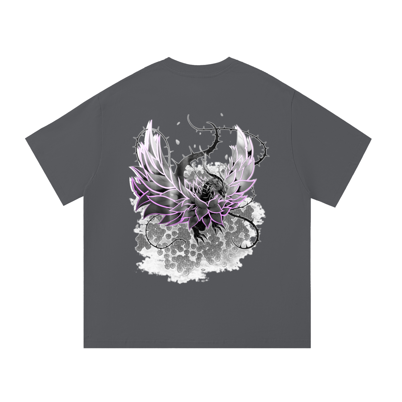 Pink Rose Dragon/Retro Reborn T-Shirt