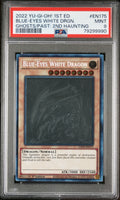 PSA 9 Blue Eyes White Dragon Ghost Rare GFTP2