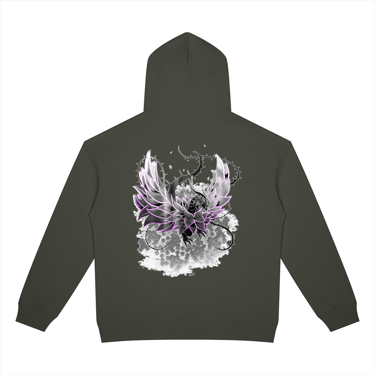 Pink Rose Dragon/RRC Zip-Up Hoodie