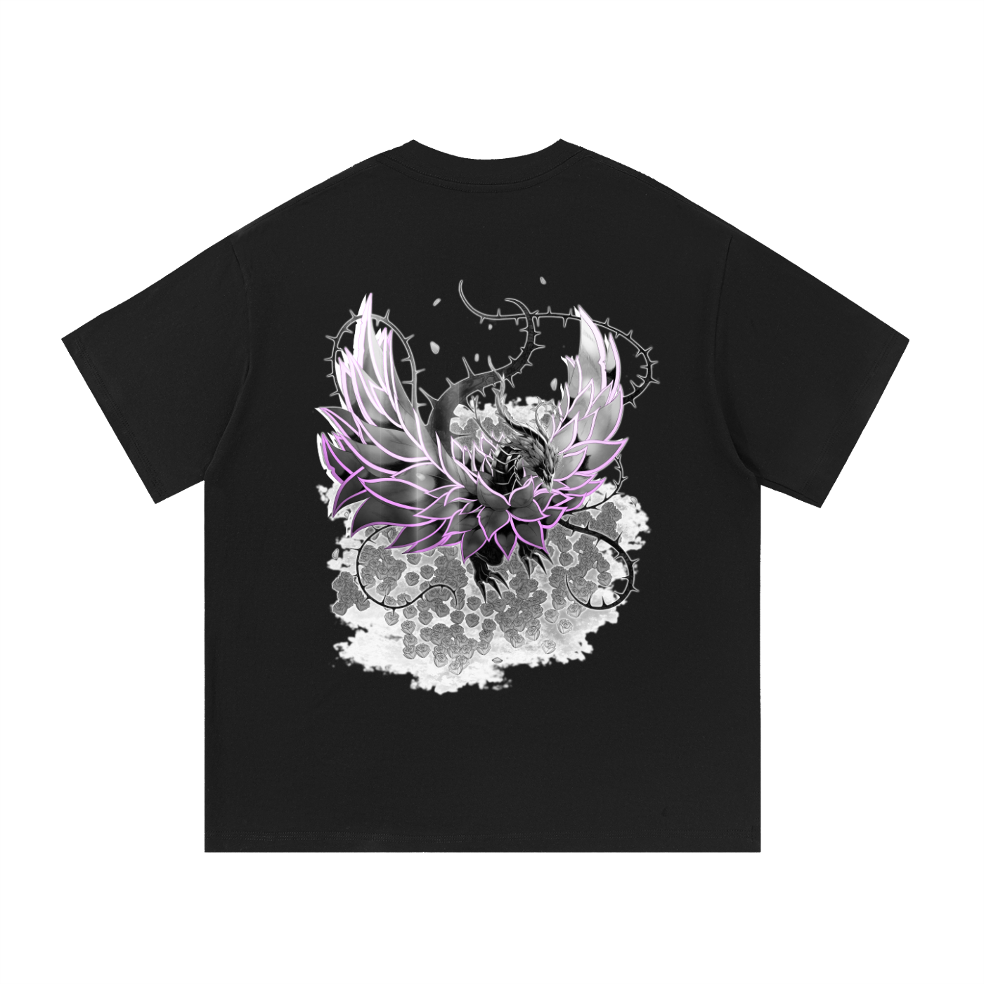 Pink Rose Dragon/Retro Reborn T-Shirt